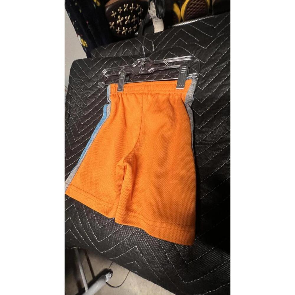 Swiggles Kids' Athletic Shorts Size 2T Orange with Blue Stri